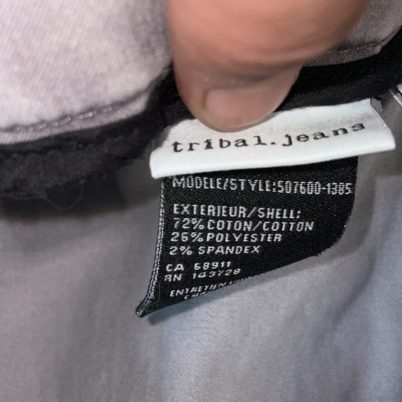 Tribal jeans white faded stone wash look Jeggings size 6 - Picture 5 of 7